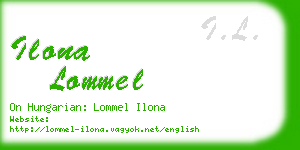 ilona lommel business card